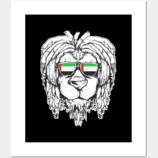 Rasta Reggae Lion Arab Emirates Gift Rastafari Posters and Art